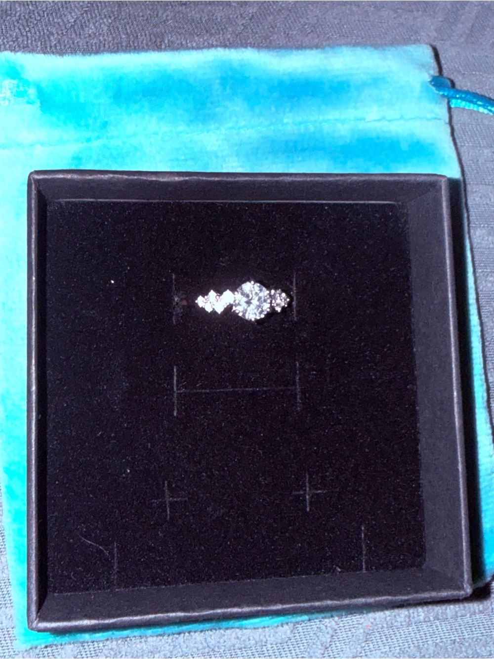 Silver-Tone White Crystal Cluster Ring - Women Jewelry